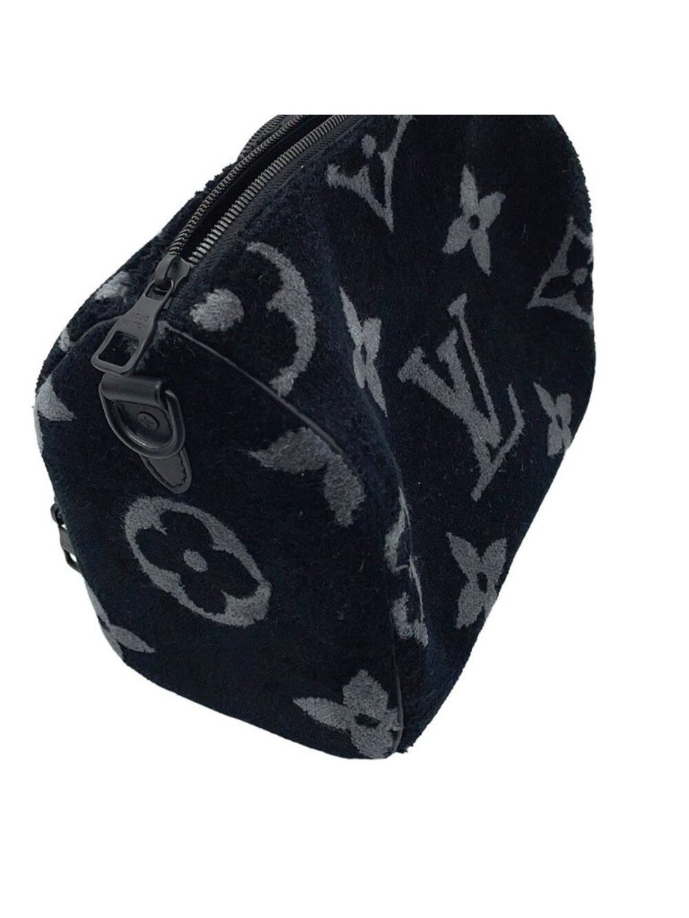 Louis Vuitton Handbag Monogram Eclipse Tufting Keepall Bandouliere 25 Black - Picture 9 of 10
